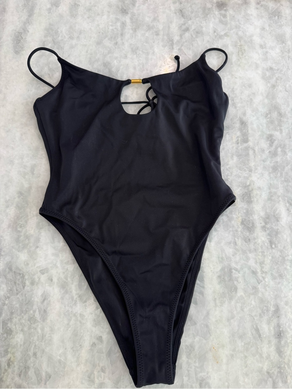 PacSun Black One-Piece with Pink Accent